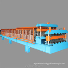 Double deck iron sheet roofing tile making machine